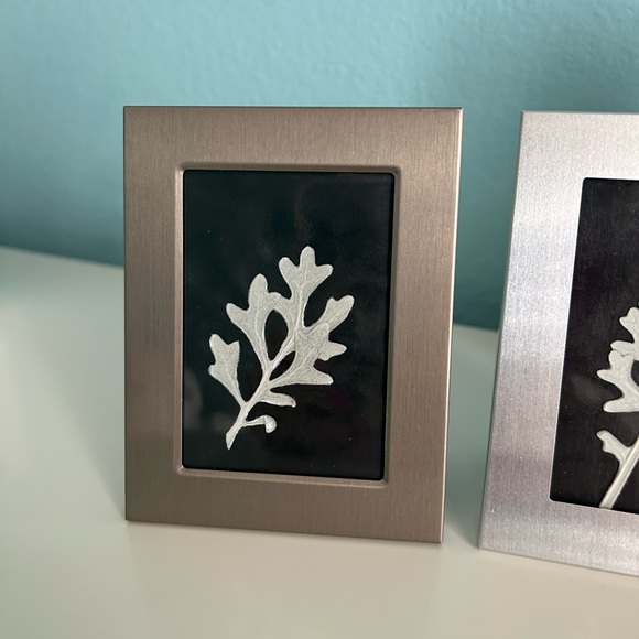 Handmade Home Décor- Pressed Dusty Miller in Silver Frames (Set of 4) - Picture 10 of 11
